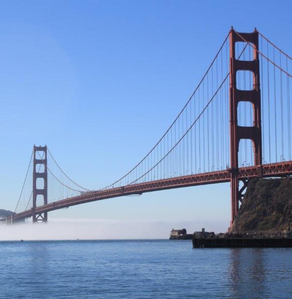 Golden Gate Bridge with fog cropped